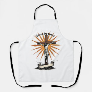 Jesus Kreuz Glauben Vintage Gravur Christliches T- Schürze