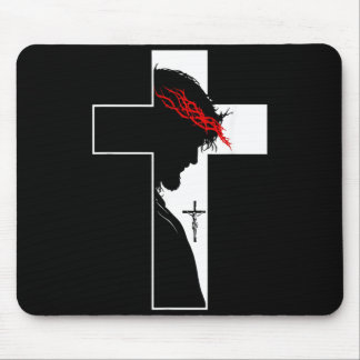 Jesus Kreuz Krone Ns Christlicher Glaube Symbol Mousepad