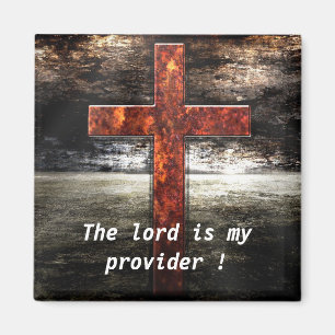 Jesus-Kreuz mit Bibel-Schrift Magnet