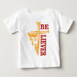 Jesus-Kreuz-Nagel-Design – Mächtiger Christlicher  Baby T-shirt