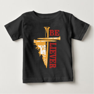 Jesus-Kreuz-Nagel-Design – Mächtiges Christentum Baby T-shirt