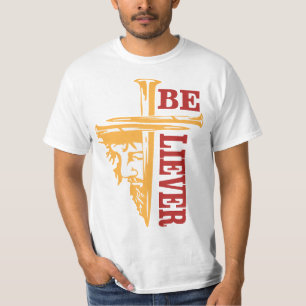 Jesus-Kreuz-Nagel-Design – Mächtiges Christentum T-Shirt