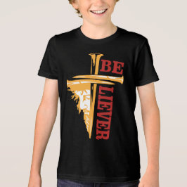 Jesus-Kreuz-Nagel-Design – Mächtiges Christentum Tri-Blend Shirt