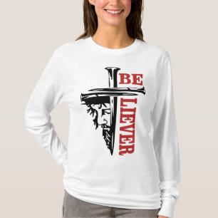 Jesus Kreuz Nageldesign – Mächtiges Christentum T-Shirt