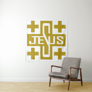Jesus' Kreuz Wandteppich