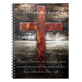 Jesus kreuzen mit Bibelschrift Notizblock