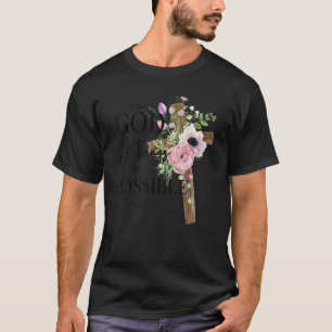 Jesus kreuzen mit Gott alles Mögliche Christlich T-Shirt
