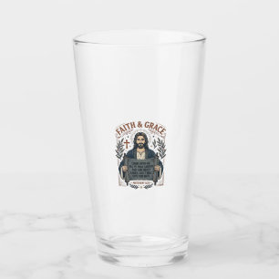 Jesus Kreuzstich Vintage-Shirt Christliches Grafik Glas