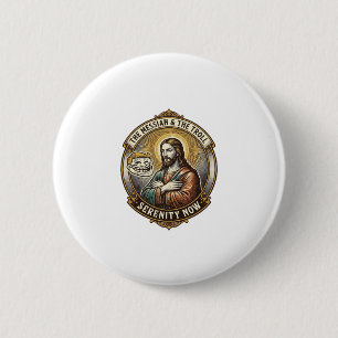 Jesus Kreuzt Arme Internet-Troll-Gesicht Emoji Hum Button