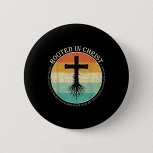 Jesus kreuzt in Christus den Christlichen Glauben. Button