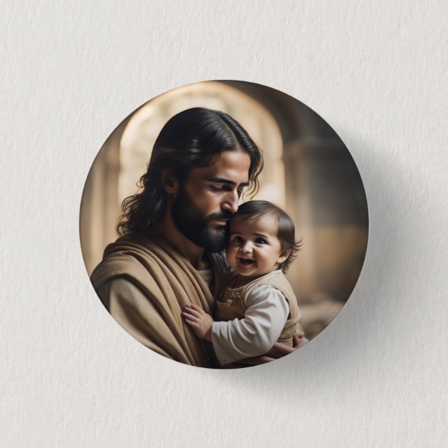 Jesus Kunst Button (Vorderseite)