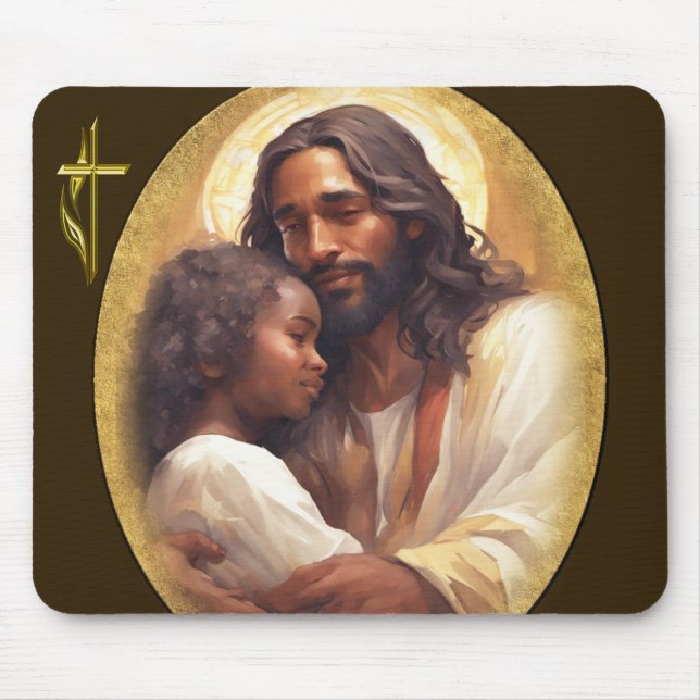 Jesus Kunst Mousepad (Vorne)