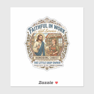 Jesus Kunstverkäufer Etsy Maker Shirt Glaube Basie Aufkleber