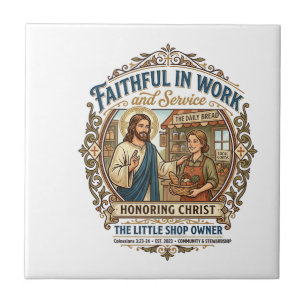 Jesus Kunstverkäufer Etsy Maker Shirt Glaube Basie Fliese