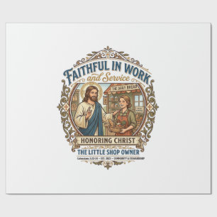 Jesus Kunstverkäufer Etsy Maker Shirt Glaube Basie Geschenkpapier