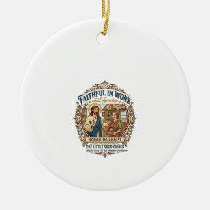 Jesus Kunstverkäufer Etsy Maker Shirt Glaube Basie Keramik Ornament