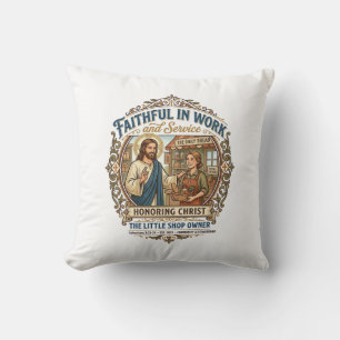 Jesus Kunstverkäufer Etsy Maker Shirt Glaube Basie Kissen