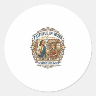 Jesus Kunstverkäufer Etsy Maker Shirt Glaube Basie Runder Aufkleber