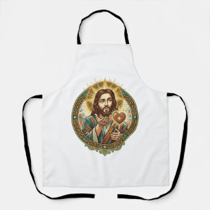 Jesus Küsschen Rot Herz Like Button Humor_1 Schürze