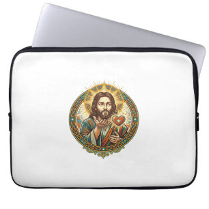 Jesus Küsschen Roter Herz Like Button Humor_1 Laptopschutzhülle