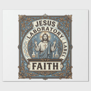 Jesus Laboretikett Glaube Jesus Labor Christi Geschenkpapier