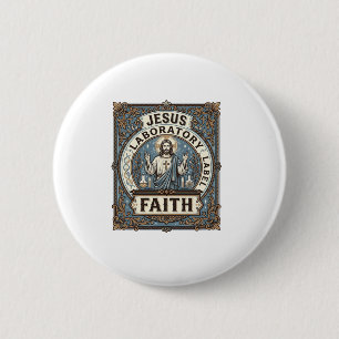 Jesus Laboretikett Glaube Jesus Laborchrist Button