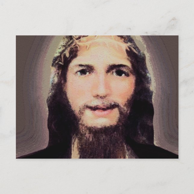 Jesus lächeln postkarte (Vorderseite)