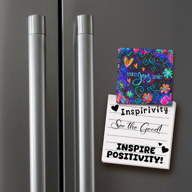 Jesus Lächeln Spaß Inspirivity Förderung Magnet (Von Creator hochgeladen)