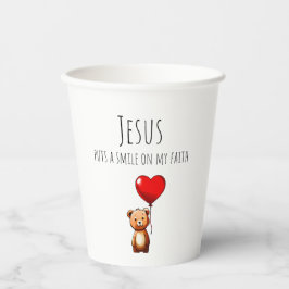 Jesus lächelt auf meinem Party-Cup Pappbecher
