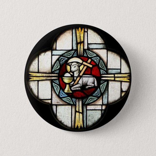 Jesus-Lamm des Gottes Button (Vorderseite)