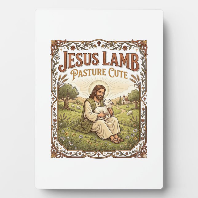 Jesus Lamm Weide Süß Jesus Lamm Weide Süß Ch Fotoplatte (Vorderseite)