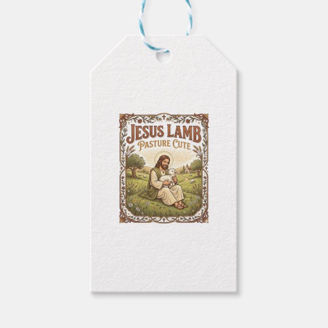 Jesus Lamm Weide Süß Jesus Lamm Weide Süß Ch Geschenkanhänger (Vorderseite)