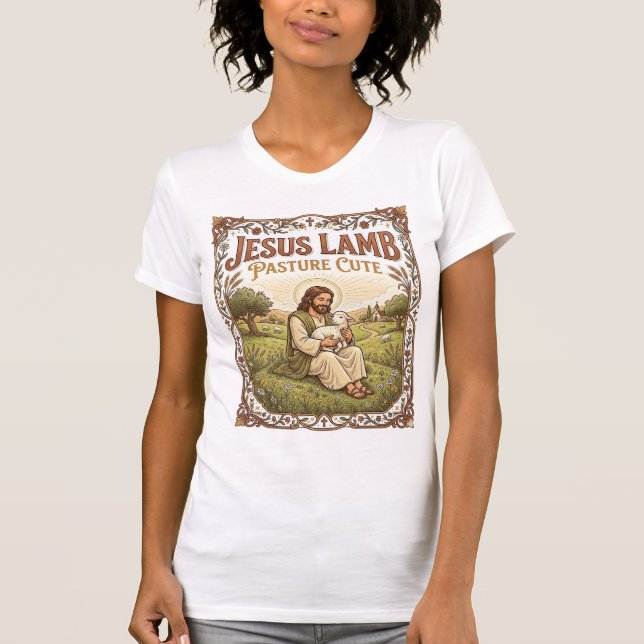 Jesus Lamm Weide Süß Jesus Lamm Weide Süß Ch T-Shirt (Vorderseite)