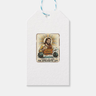 Jesus lässt schwere Hantel laut Gym Lunk Alar fall Geschenkanhänger