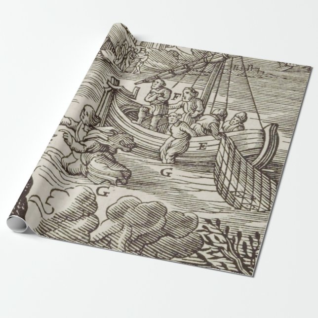 Jesus läuft auf dem Wasser Geschenkpapier (Ungerollt)