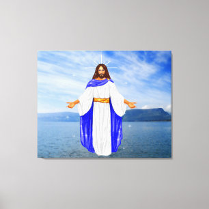Jesus läuft auf dem Wasser Leinwanddruck