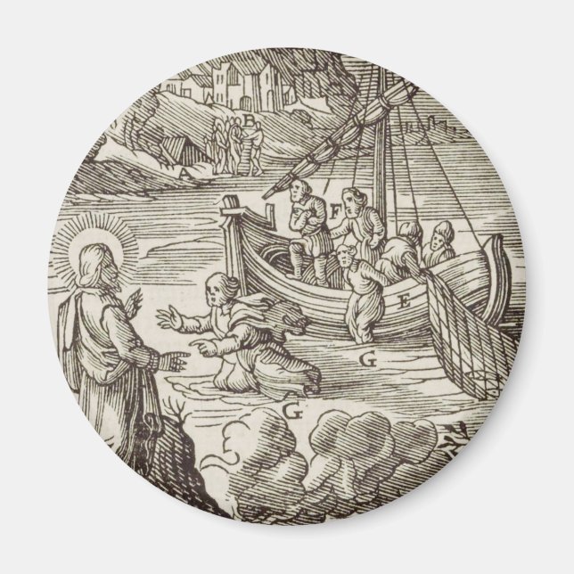 Jesus läuft auf dem Wasser Magnet (Vorne)