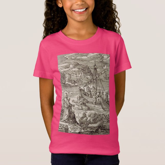 Jesus läuft auf dem Wasser T-Shirt (Vorderseite)