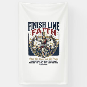 Jesus läuft Marathon Vintage-Shirt Christlich Gra Banner