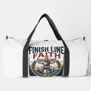Jesus läuft Marathon Vintage-Shirt Christlich Gra Duffle Bag