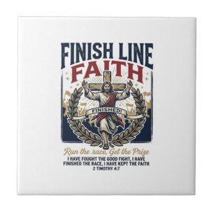 Jesus läuft Marathon Vintage-Shirt Christlich Gra Fliese