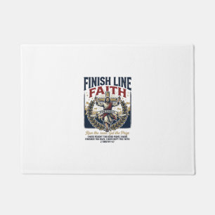 Jesus läuft Marathon Vintage-Shirt Christlich Gra Fußmatte