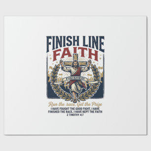 Jesus läuft Marathon Vintage-Shirt Christlich Gra Geschenkpapier