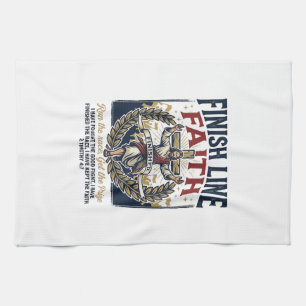 Jesus läuft Marathon Vintage-Shirt Christlich Gra Geschirrtuch