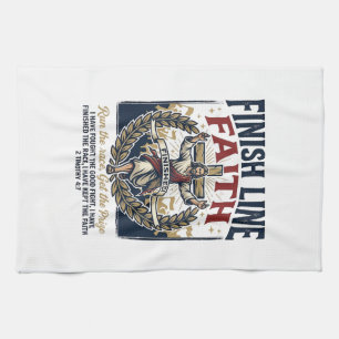 Jesus läuft Marathon Vintage-Shirt Christlich Gra Geschirrtuch