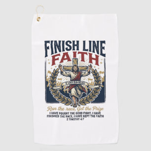 Jesus läuft Marathon Vintage-Shirt Christlich Gra Golfhandtuch