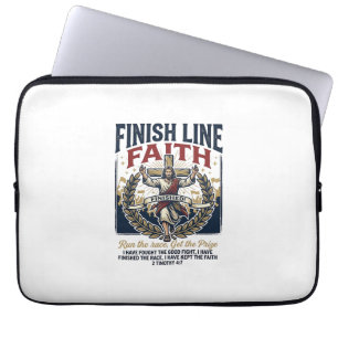 Jesus läuft Marathon Vintage-Shirt Christlich Gra Laptopschutzhülle