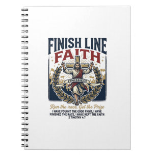 Jesus läuft Marathon Vintage-Shirt Christlich Gra Notizblock