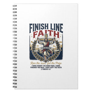 Jesus läuft Marathon Vintage-Shirt Christlich Gra Notizblock