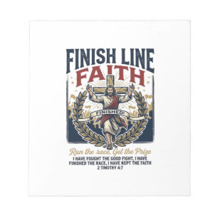 Jesus läuft Marathon Vintage-Shirt Christlich Gra Notizblock